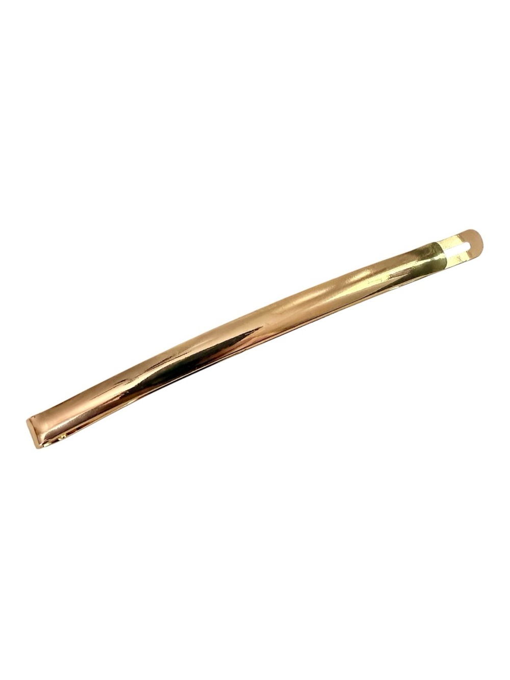 Vintage Extra Long French Hair Clip Bobby Pin in Shiny Gold, Unworn, 3.5” Long